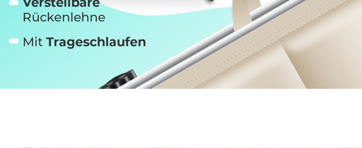 Розкішна шезлонг KESSER Sun з дахом для саду: регульована спинка, зручний матеріал, алюмінієвий каркас, портативна, чорний колір