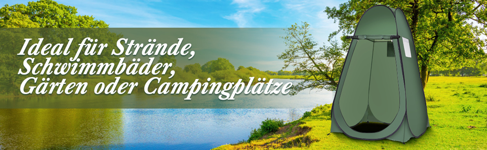 Намет-роздягальня Relax4Life Pop-up, душовий намет, туалетний намет, 120x120x190 см (зелений)