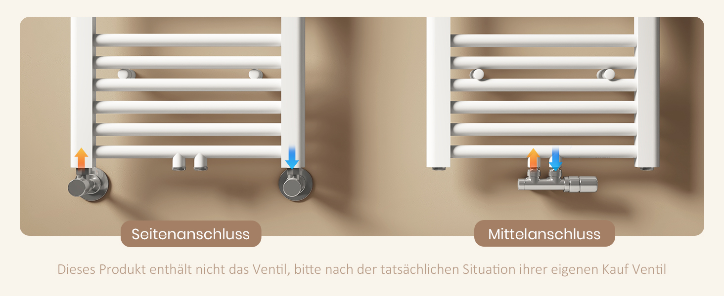 Рушникосушарка EMKE Badheizkörper 1000x400 мм, біла, 356W