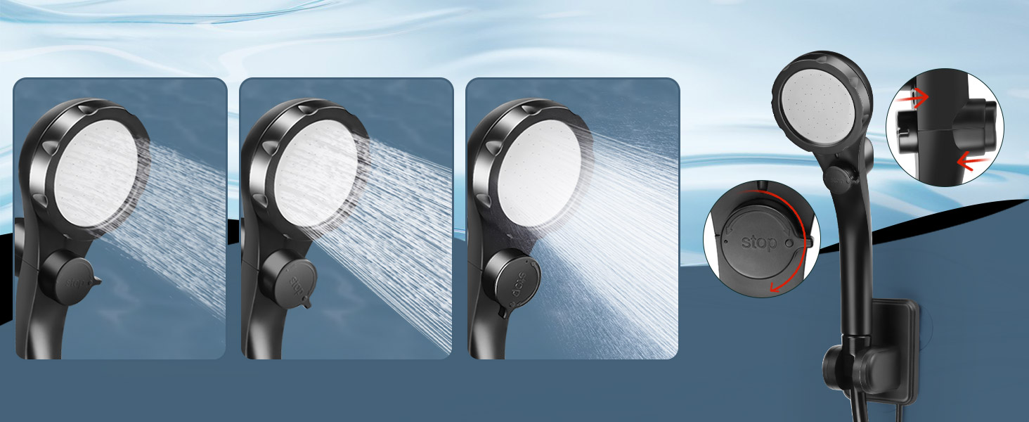 Портативна душова кабіна для кемпінгу AUTOPkio з акумулятором 6000mAh, цифрова панель керування, чорна