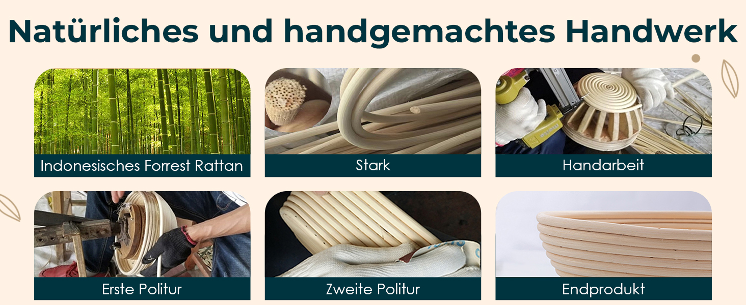 Набір для випікання хліба Yaani: гільзи для бродіння (2 шт.), щітка для тіста, ніж для хліба, 22 см та 25 см