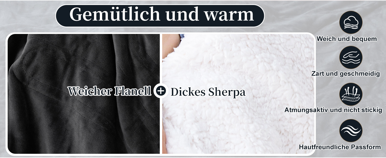Електрична гріюча ковдра з таймером та захистом від перегріву 130x180 см, 8 режимів нагріву, пральна машина, фланцель-шерпа, сіра для дому та офісу