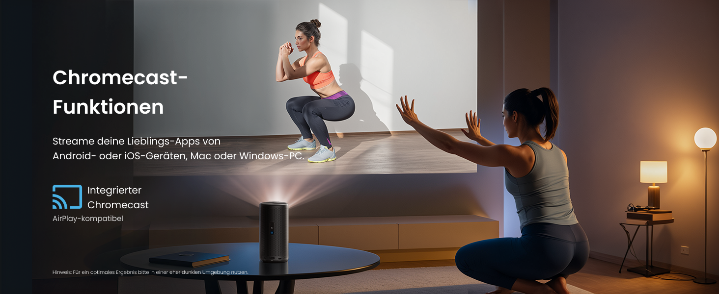 NEBULA Capsule 3 Laser GTV: Міні-проектор з лазером, 1080p, 300 ANSI Lumen, Wi-Fi, Dolby Digital, Автофокус, 120 дюймів, 2.5 години роботи від акумулятора