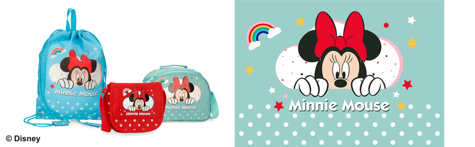 Дитячий валізу Disney Minnie Rainbow, синій, 50 х 38 х 20 см, жорсткий, з АБС-пластика, Бічна застібка з комбінацією цифр, 34 л, 2,98 кг