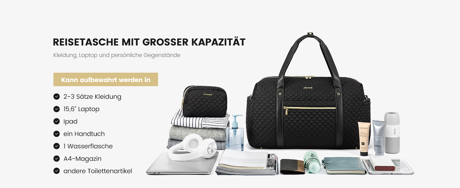 Спортивна сумка LOVEVOOK для жінок з відділенням для ноутбука, 35L - подорожі, спортзал, клініка