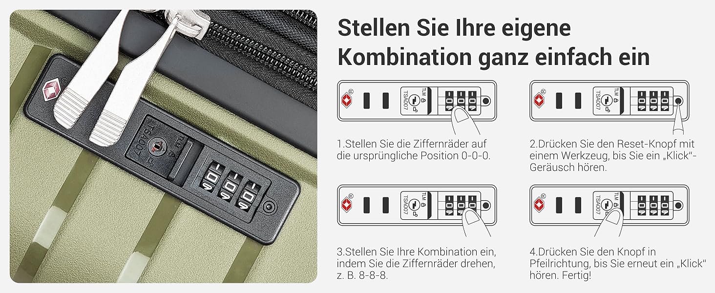 Чемодан KONO середнього розміру з жорсткою обшивкою, PP, з 4 колесами, розширюваний, легкий, з тримачем для напоїв та TSA замком (Зелений, L)