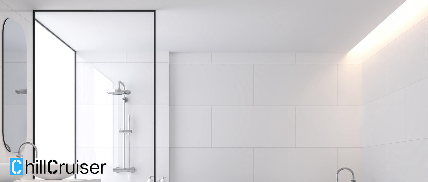 Круглий LED-дзеркало для ванної кімнати ChillCruiser 50 см з чорною рамою, антизапар, 3 кольори, 500 мм