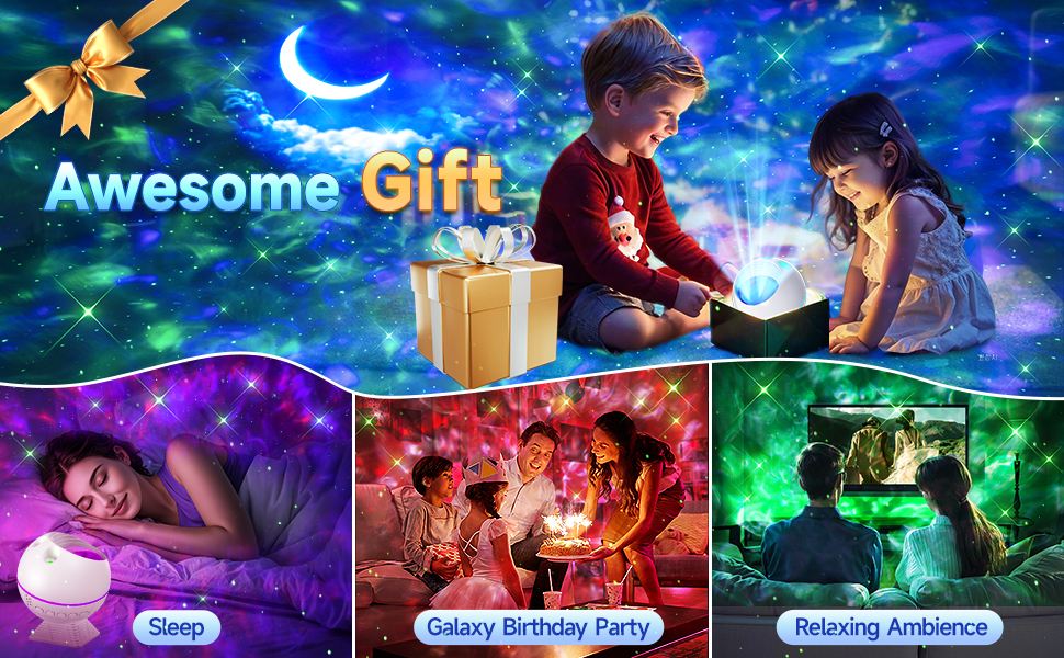 Проектор зоряного неба Sternenhimmel з Bluetooth, 300 режимів, нічник для дітей та дорослих, білий колір