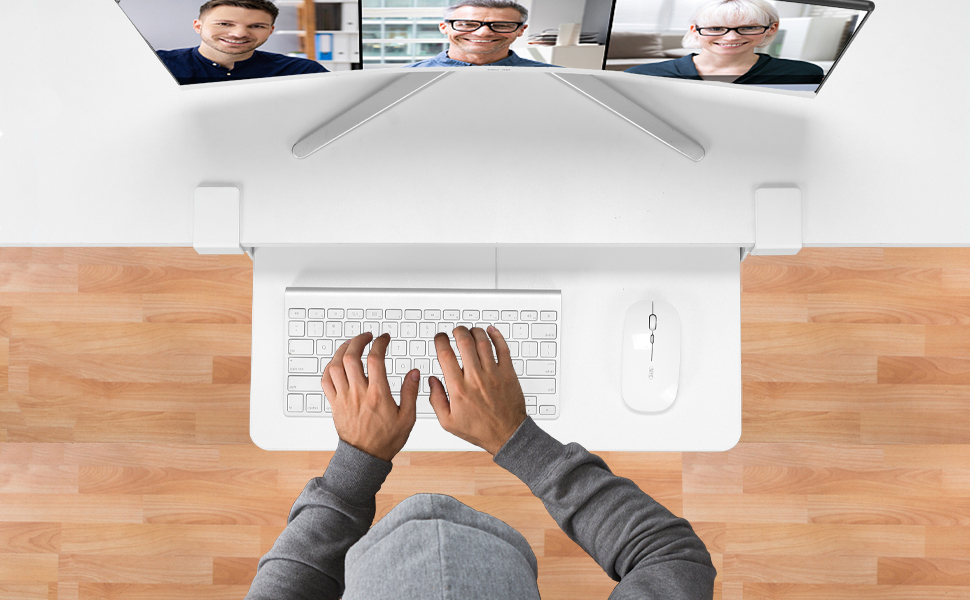 Підставка для клавіатури ETHU, висувна, 50x30 см з кріпленням C, для монтажу під столом, ергономічна, дерев'яна