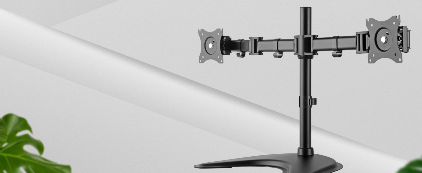 Підставка для монітора RICOO на 2 монітори, Dual Monitor Arm, TS7811 | Підставка для комп'ютерних моніторів 13-27 дюймів