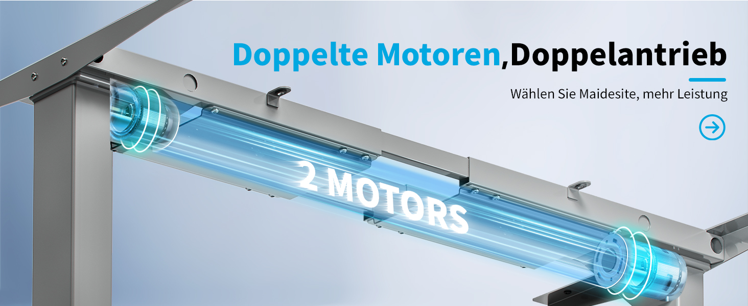 Електричний регульований стіл MAIDeSITe T2 Pro Plus сірий: 2 мотори, 4 пам'яті, нагадування про зміну положення