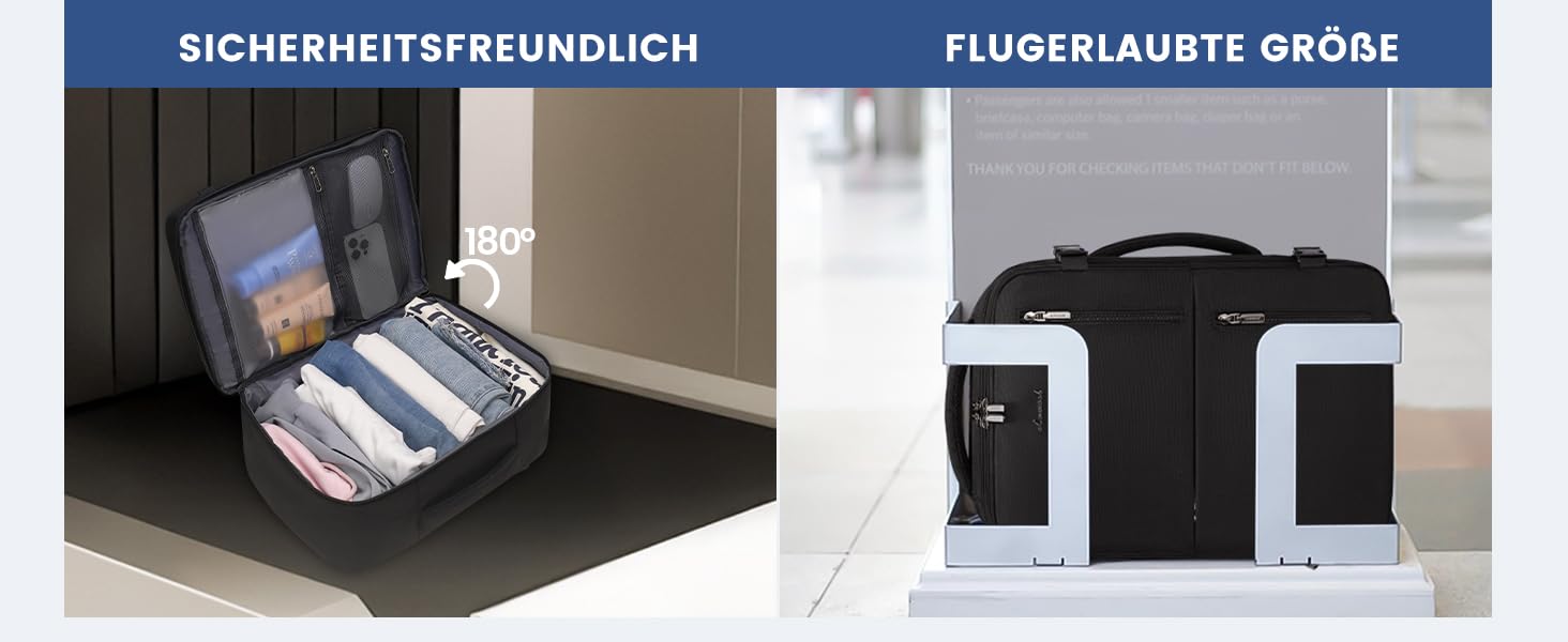 Рюкзак LOVEVOOK для ручної поклажі 40x30x20, 24л, для ноутбука 14 дюймів, з USB, чорний