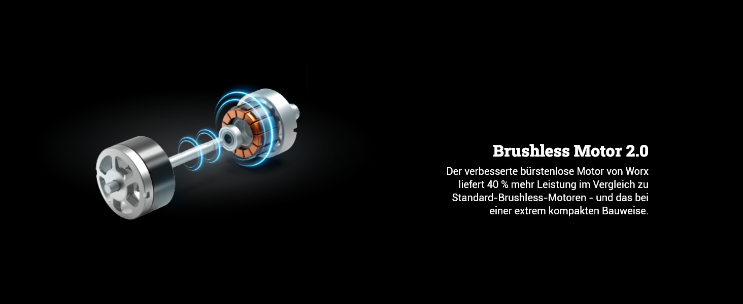 Акумуляторний газонокосарка WORX WG749E 40V PowerShare з приводним колесом, безщітковий двигун, ширина зрізу 46 см, 7 положень висоти зрізу, чорний колір, акумулятор та зарядний пристрій в комплекті