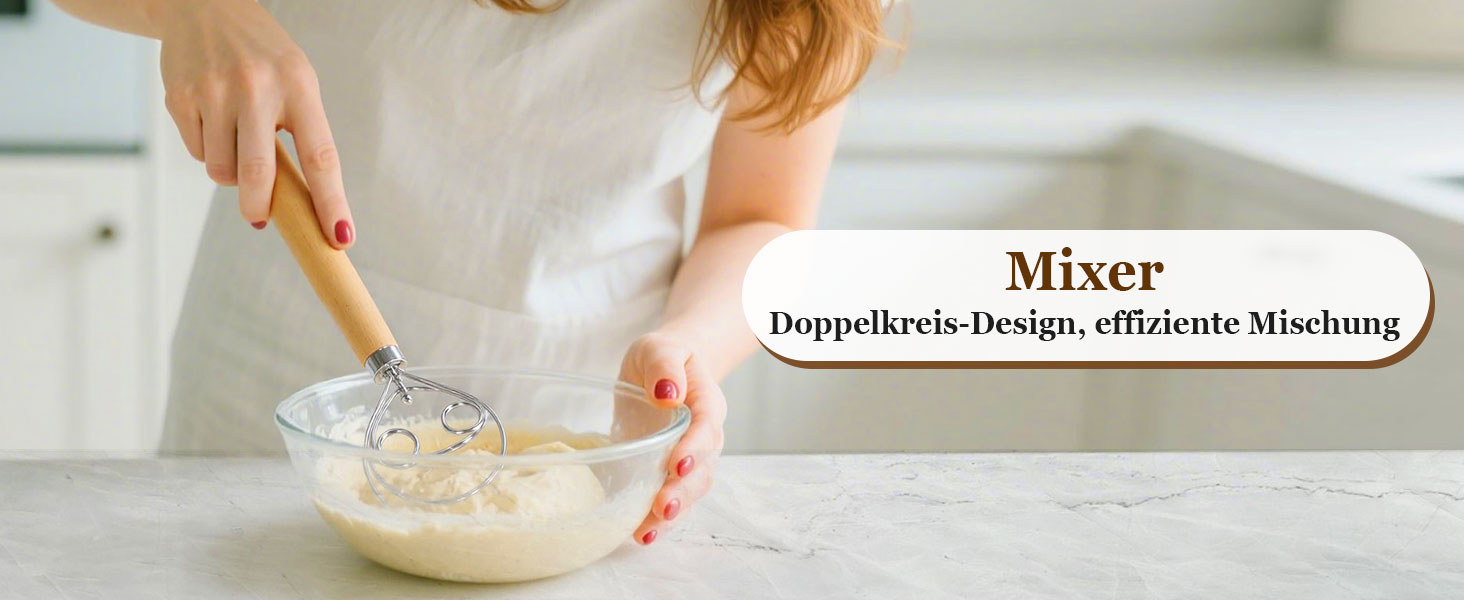 Набір для приготування закваски та випікання хліба SHANNA: корзинка для бродіння, скляна тара, скребок, мішалка, ніж (бамбук, спіральний дизайн)