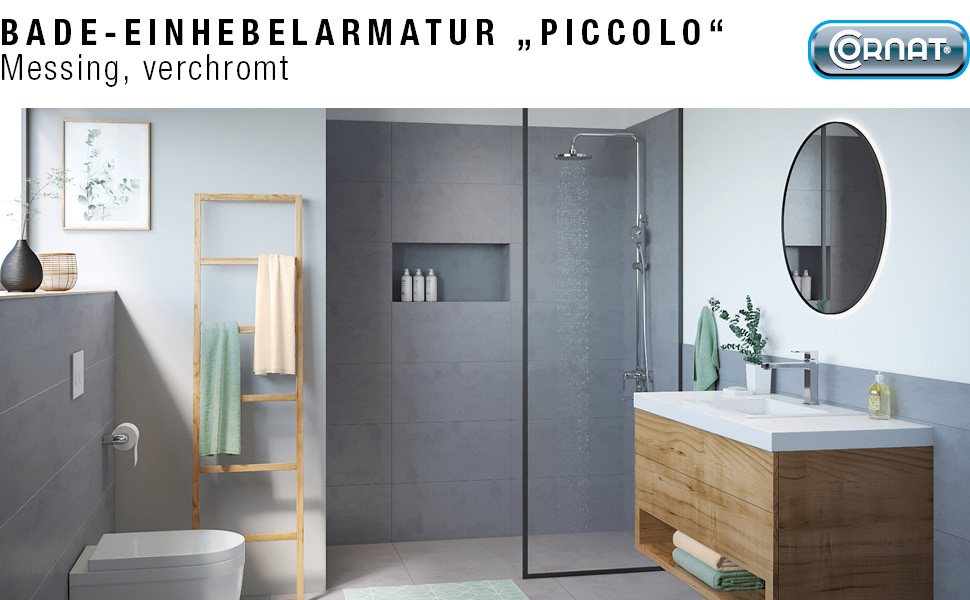 Змішувач для ванни Cornat Piccolo SA841 - однолеверний, з мідного корпусу, хром, 1/2
