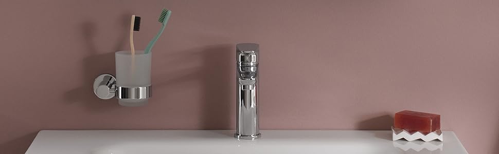 Змішувач для умивальника Duravit B.1, розмір M (висота виливу 110 мм), хром, з керамічною картридж, без зливного механізму