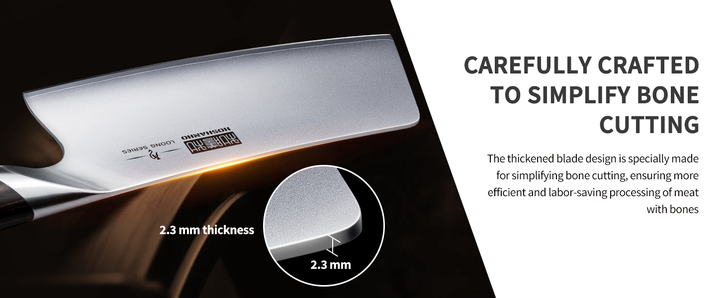 Набір кухонних ножів HOSHANHO: професійний шеф-ніж, ніж для нарізки, з нержавіючої сталі, 18 см, ергономічна ручка, подарункова коробка