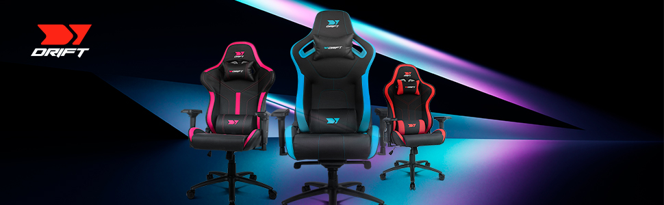 Ігровий крісло DRIFT GAMING DR35 – професійне, чорно-сіре, з підлокітниками, регульоване, з подушками для спини та шиї