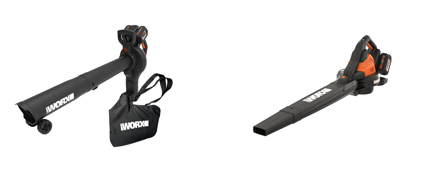 WORX WG505E Trivac: Електричний повітродув та пилосос для листя 3000 Вт – 3-в-1 (повітродув, пилосос, мульчер) – швидкість повітря 335 км/год, об'єм всмоктування 600 м³/год – з мішком 45 л