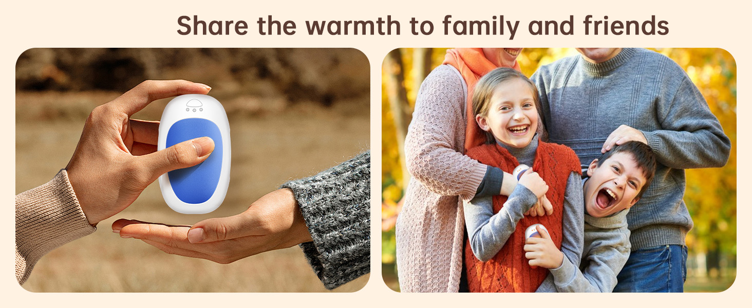 Jonwall Електричні грілки для рук, 2 шт., USB, багаторазові, портативні, 3 режими нагріву, для кемпінгу, полювання, гольфу, подарунок для жінок та чоловіків (блакитний)
