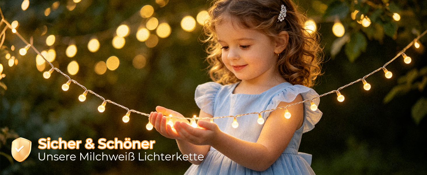 Гірлянда світлодіодна LED 27м 200LED IP44 для саду та балкона, теплий білий, 8 режимів, пульт, димер, таймер, декор для вечірок