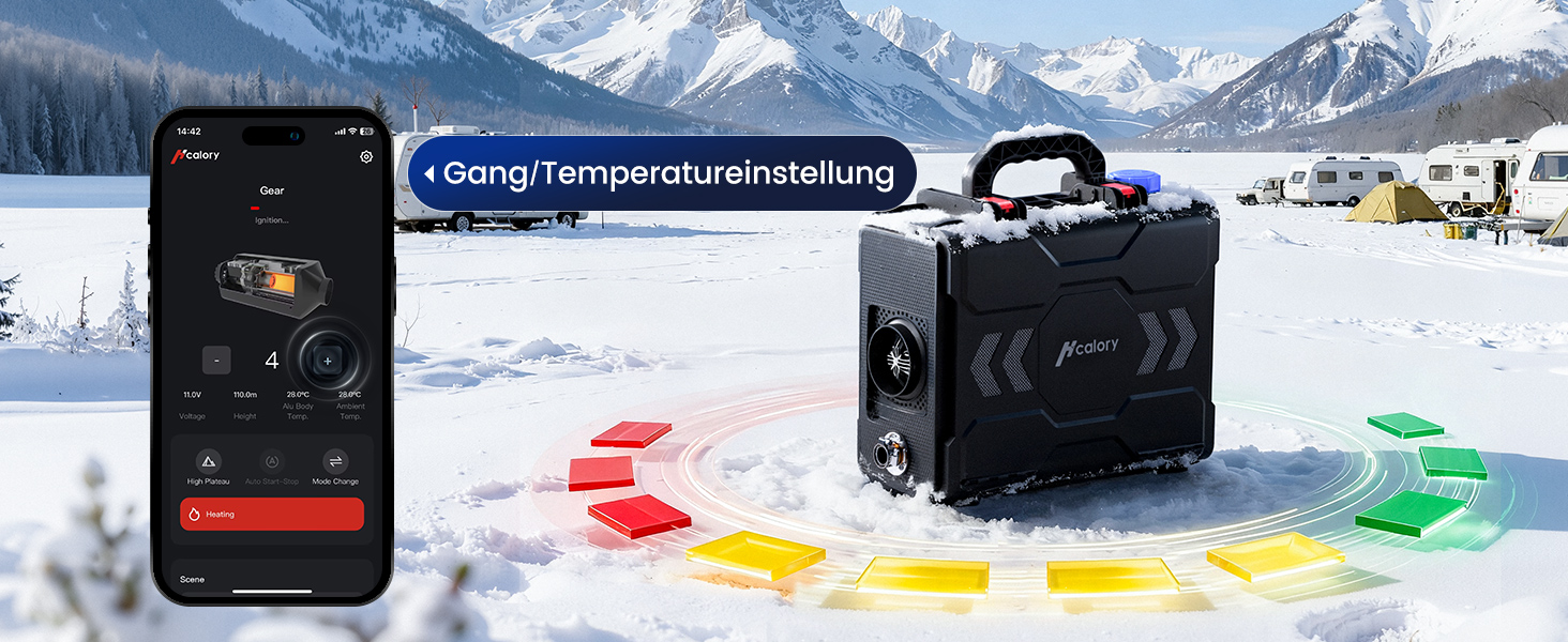 Портативна дизельна повітряна теплова гармата Toolbox 2S 8kW, 220-240V AC / 12/24V DC, з Bluetooth, 6л бак, автоматичний старт/стоп, 2025