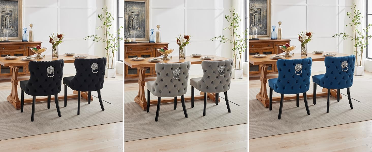 Крісла для їдальні з велюру, комплект 4 шт. - зручні кухонні крісла для вітальні, без підлокітники, на дерев'яних ніжках (Сірий-4)