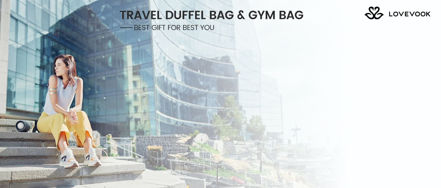 Спортивна сумка LOVEVOOK для жінок: дорожня сумка, weekender, з косметичкою, відділенням для взуття та мокрих речей, водонепроникна пляжна/басейнова/сауна сумка, ручна поклажа для подорожей, зелена