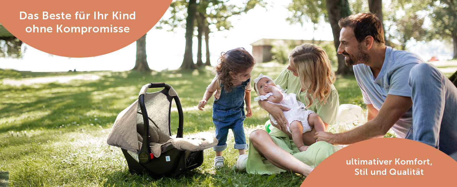 Дитяча коляска Bergsteiger Lugo 3в1 | Комплект з аксесуарами: автокрісло, прогулянковий блок, сонцезахист та вітрозахисний чохол | Isofix база доступна, колір: коричневий | Рама: срібна