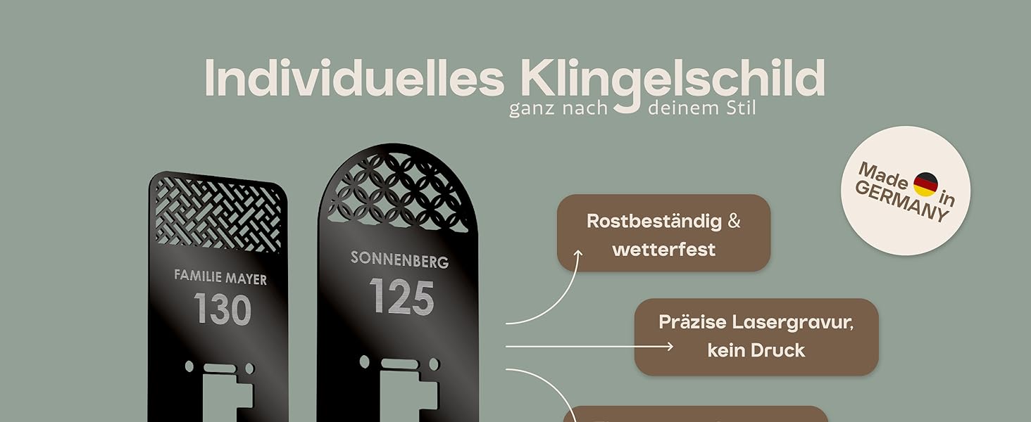 Клінцель для Ring Doorbell 2, 3, 3+: Персоналізоване табличко з акрилу для дверей, поштова скринька, гравіювання