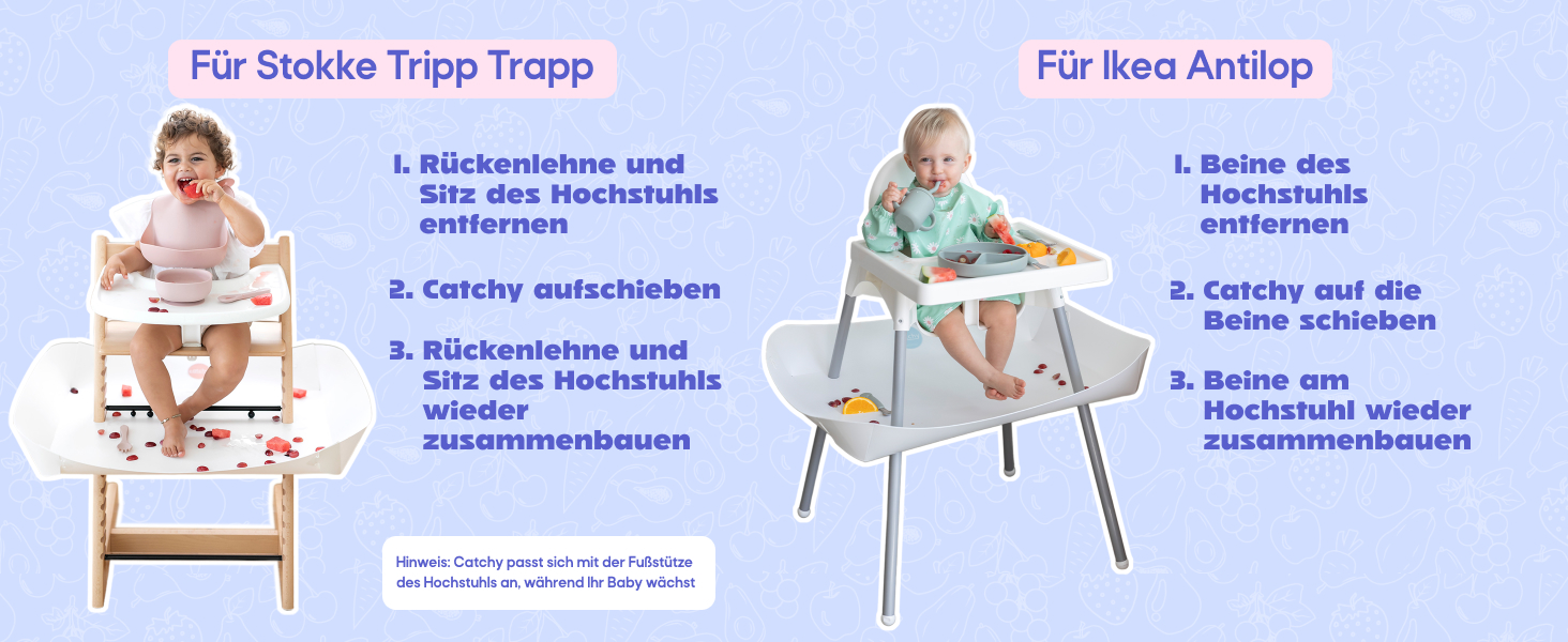 Акуратна миска-підставка для Stokke Tripp Trapp - захист від крихт та розливів, білий колір