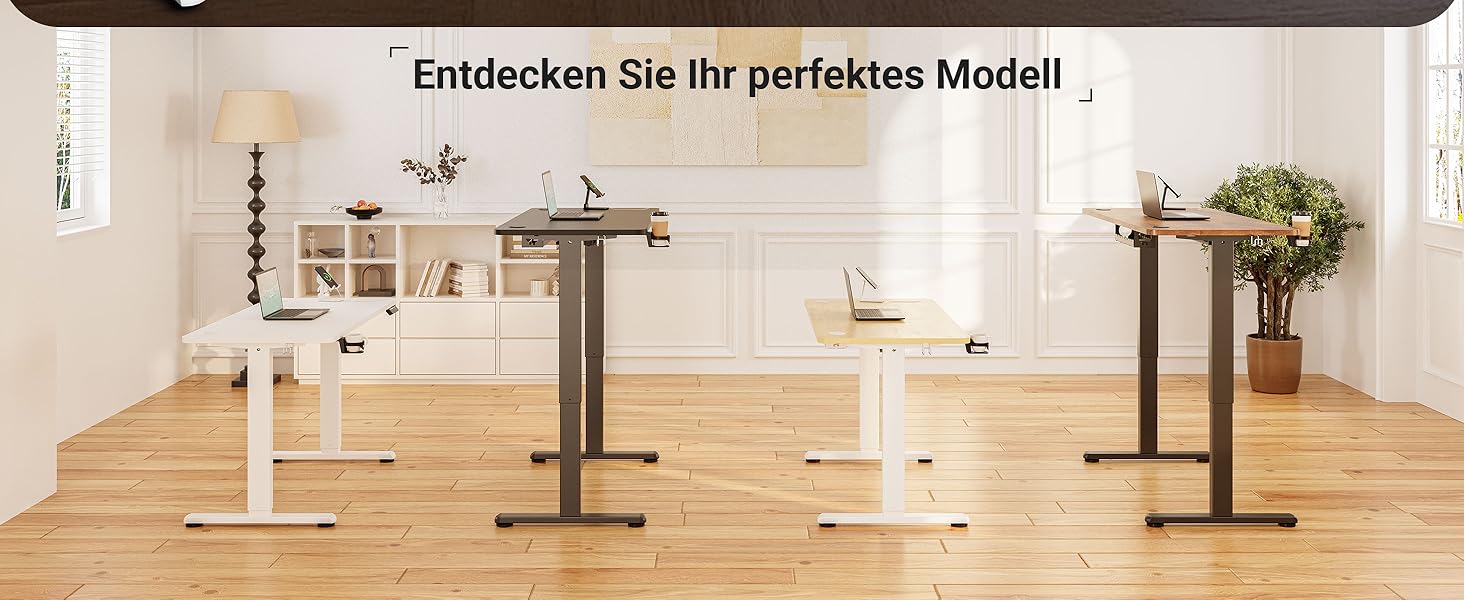 Регульований стіл 140 x 60 см з USB-C зарядкою, електричний, з функцією пам'яті, для офісу, стоячий/сидячий, білий Pro, 140x60 см