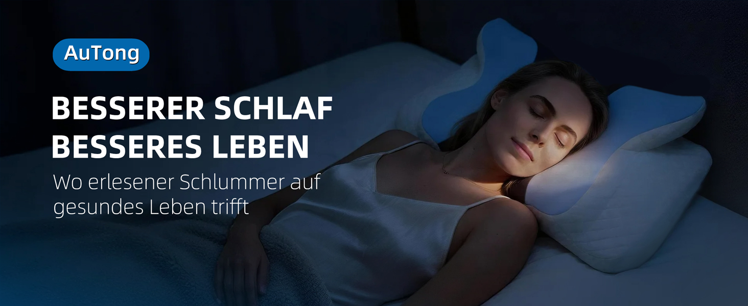 Ортопедична подушка для шиї з memory foam - для тих, хто спить на боці, знімний чохол, що охолоджує, для дорослих