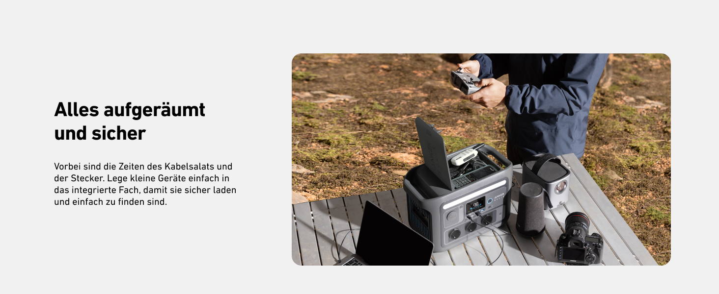 Anker SOLIX Портативна електростанція, 1200W (1600W пікова потужність), 768Wh LiFePO4 акумулятор, для кемпінгу, подорожей, RV, резервне живлення (сонячна панель опційно)