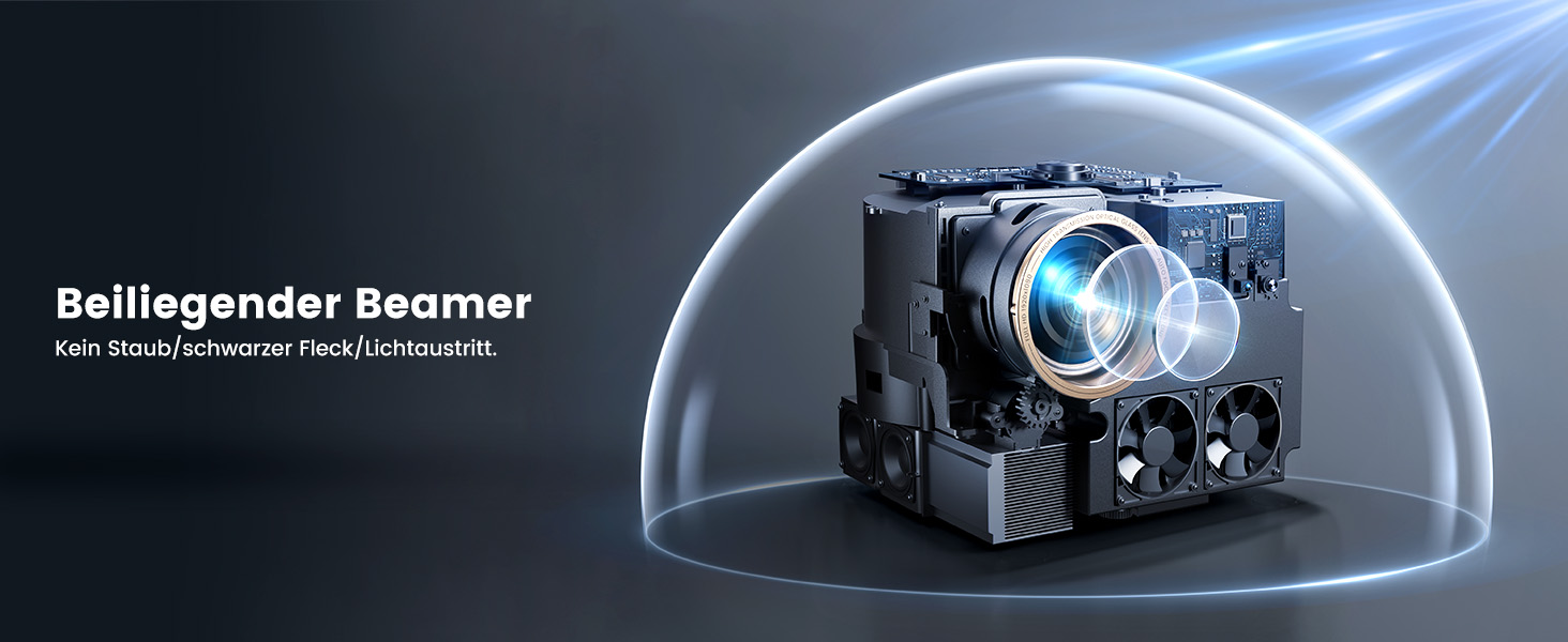 Beamer 4K з автофокусом та корекцією трапеції: проєктор для домашнього кінотеатру та перегляду з телефону (1080p, WiFi6, Bluetooth, Dolby Audio)