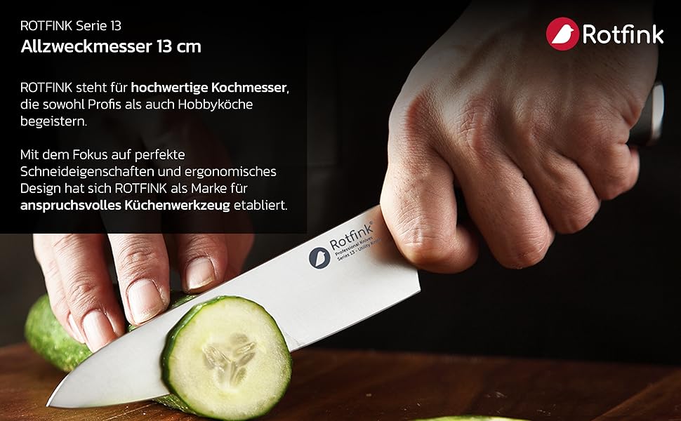 Ніж кухарський Messer 18 см, професійний, з нержавіючої сталі, ергономічна ручка з ебенового дерева, кут заточування 15°, подарункова коробка, гарантія 10 років