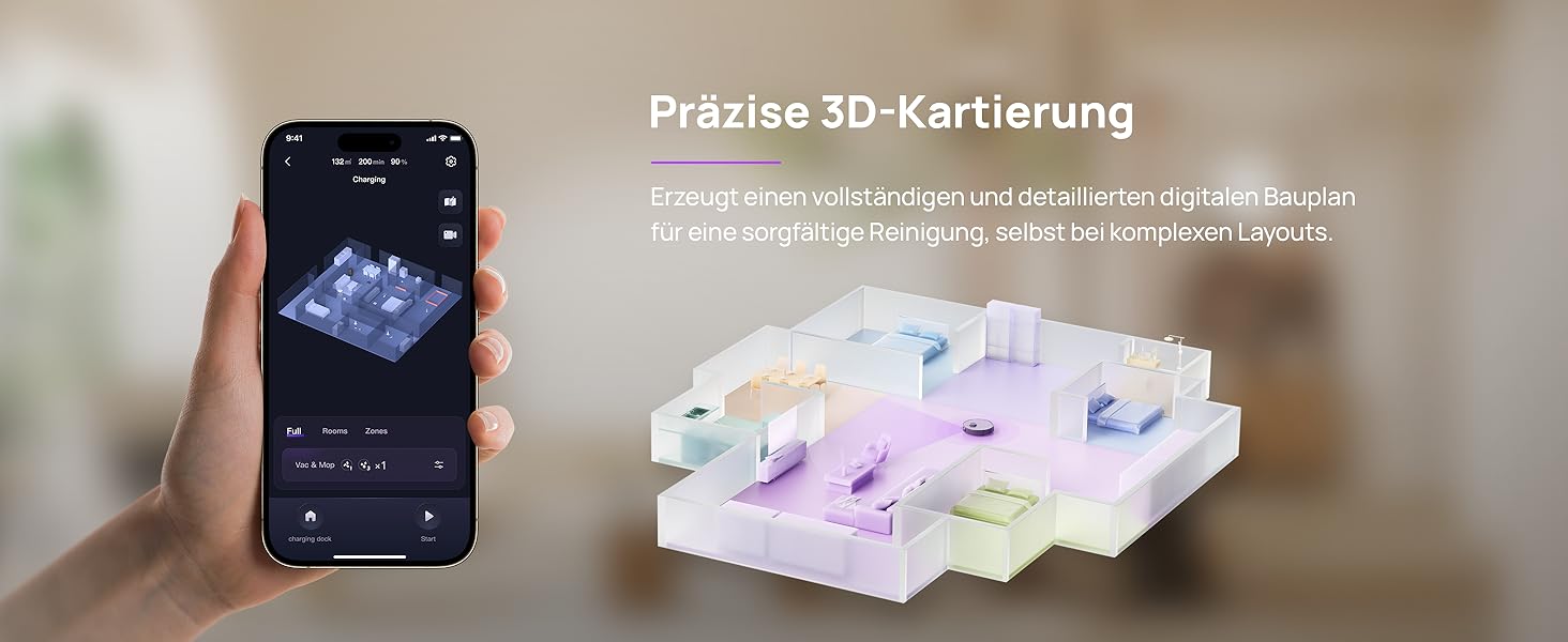 Робот-пилосос 3i P10 Ultra S з вологою ганчіркою, станція самостійного очищення, 18000 Па, для прибирання кутів, миття та сушіння, самостійне очищення та заправка, знімний моп, чорний