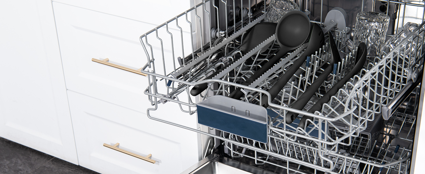 Набір кухонних аксесуарів U-Taste з силікону (5 шт.), стійкий до 315°C, BPA-free, антипригарний, для приготування, перемішування та подачі їжі (чорний)