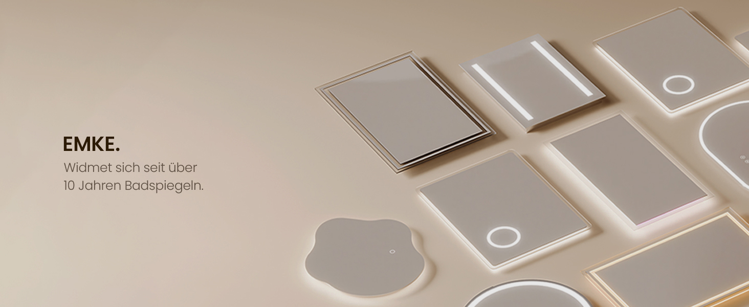 Дзеркало овальне EMKE Badspiegel Oval 45x60 см з золотим обрамленням для ванної кімнати