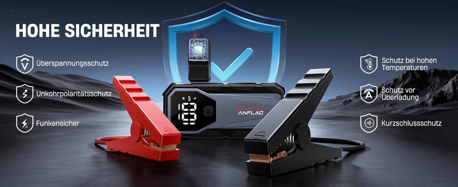 Портативний пусковий пристрій Powerbank для автомобіля, 8000A, 12V, для бензинових та дизельних двигунів, Jump Starter з LED, USB зарядка 3.0 BD40