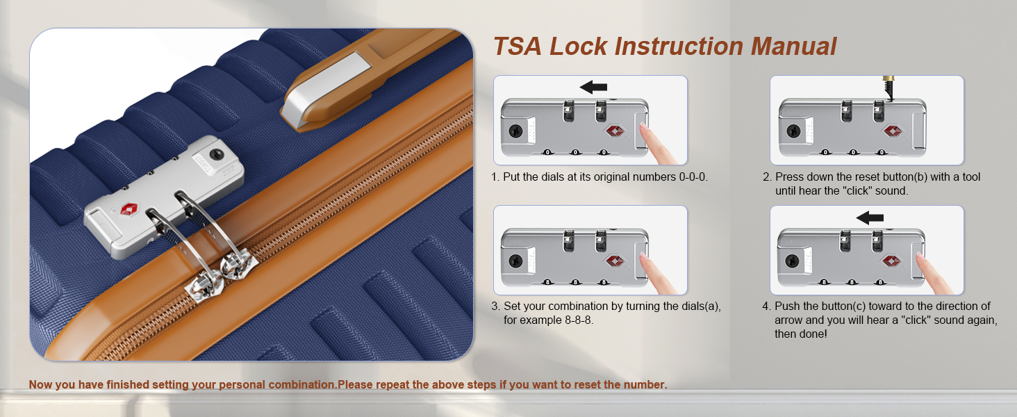 Набір валіз Joyway 6 шт. з твердим корпусом, включаючи косметичну сумку, 4 колеса та TSA-замок. Колір: темно-синій/коричневий. Ідеальний для подорожей.