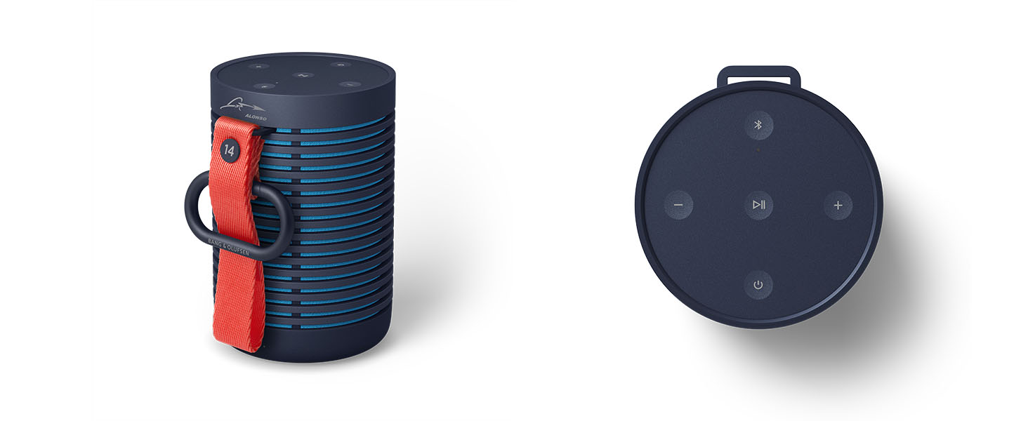 Bang & Olufsen Beosound Explore – Портативна Bluetooth колонка з 27 годинами роботи, водонепроникний 360° динамік, USB-C, чорний антрацит (Fernando Alonso, лімітована серія)