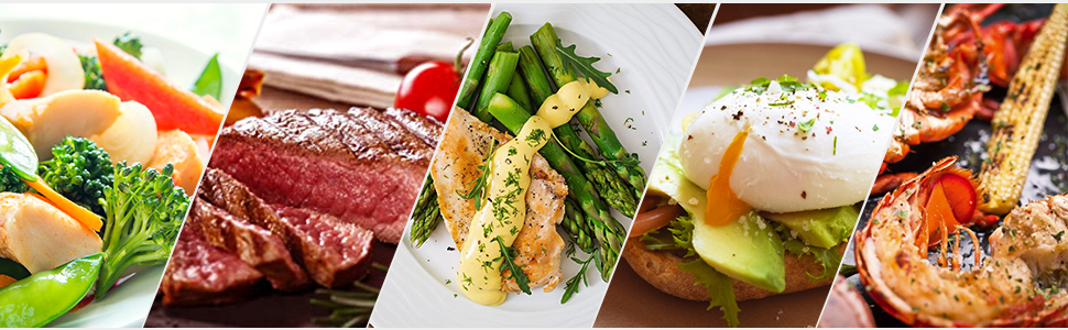 KEAWEO Sous-Vide прилад для приготування їжі за низькою температурою, 1100W, прецизійний, з таймером та LCD дисплеєм, нержавіюча сталь