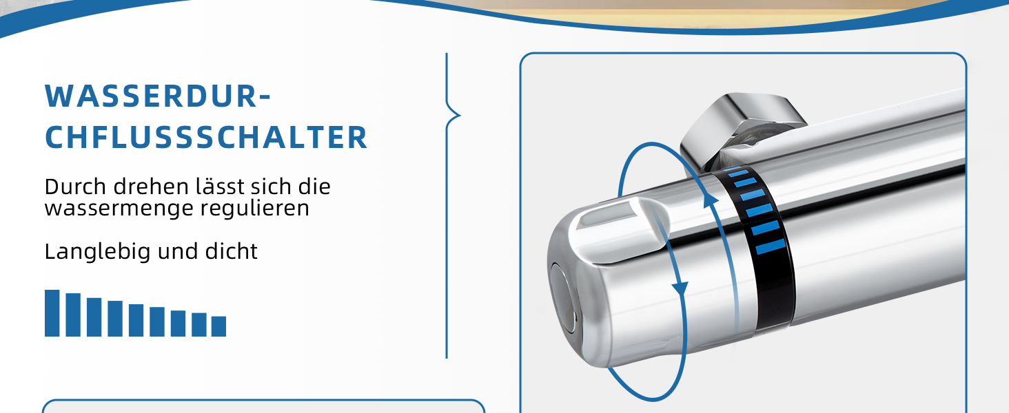 Змішувач для ванни з термостатом Uten, ванний термостат з 38°C захистом, 2 виходи для води, латунь (срібло)