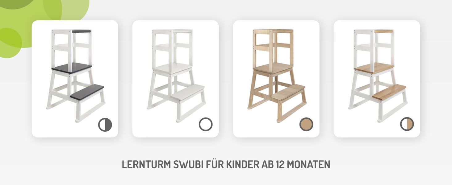 Дитячий меблевий набір Bomi Anna: стіл, 2 стільці та лавка-сховище | Меблі для дитячої кімнати з FSC сертифікованого дерева | Білий