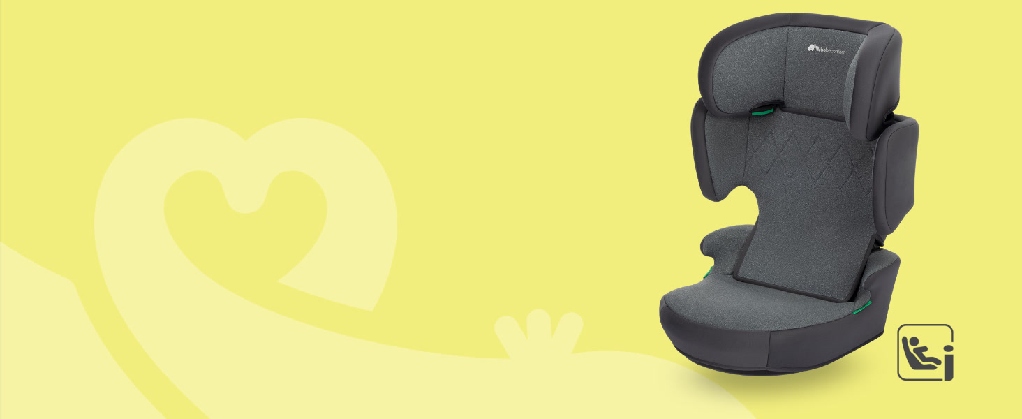 Автокрісло Bebeconfort RoadSafe i-Size для дітей 3,5-12 років (100-150 см), з регулюванням підголівника, чорне