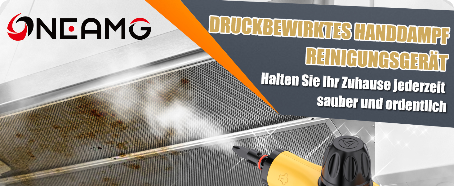 Портативний пароочисник 450 мл з 10 насадками та блокуванням безпеки. Швидкий нагрів. Універсальний пароочисник для дому, авто, кухні та підлоги.