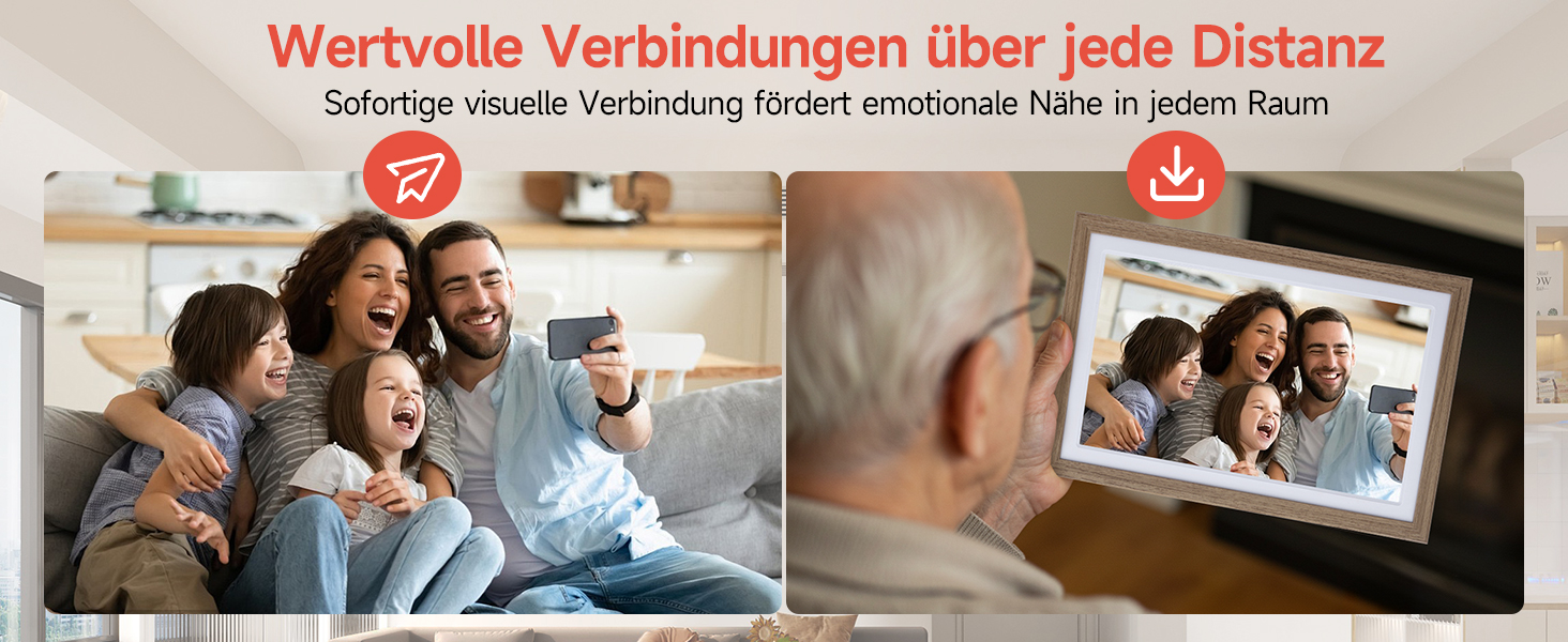 Роллеї Смарт Фрейм WiFi 1010: Цифровий фоторамка 10.1 дюйма з сенсорним екраном IPS, 32GB, дизайн 