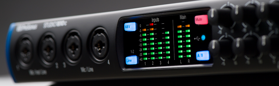 Аудіоінтерфейс PreSonus Studio 24c USB-C для запису, стрімінгу та подкастингу з програмним пакетом Studio One Artist та Ableton Live Lite