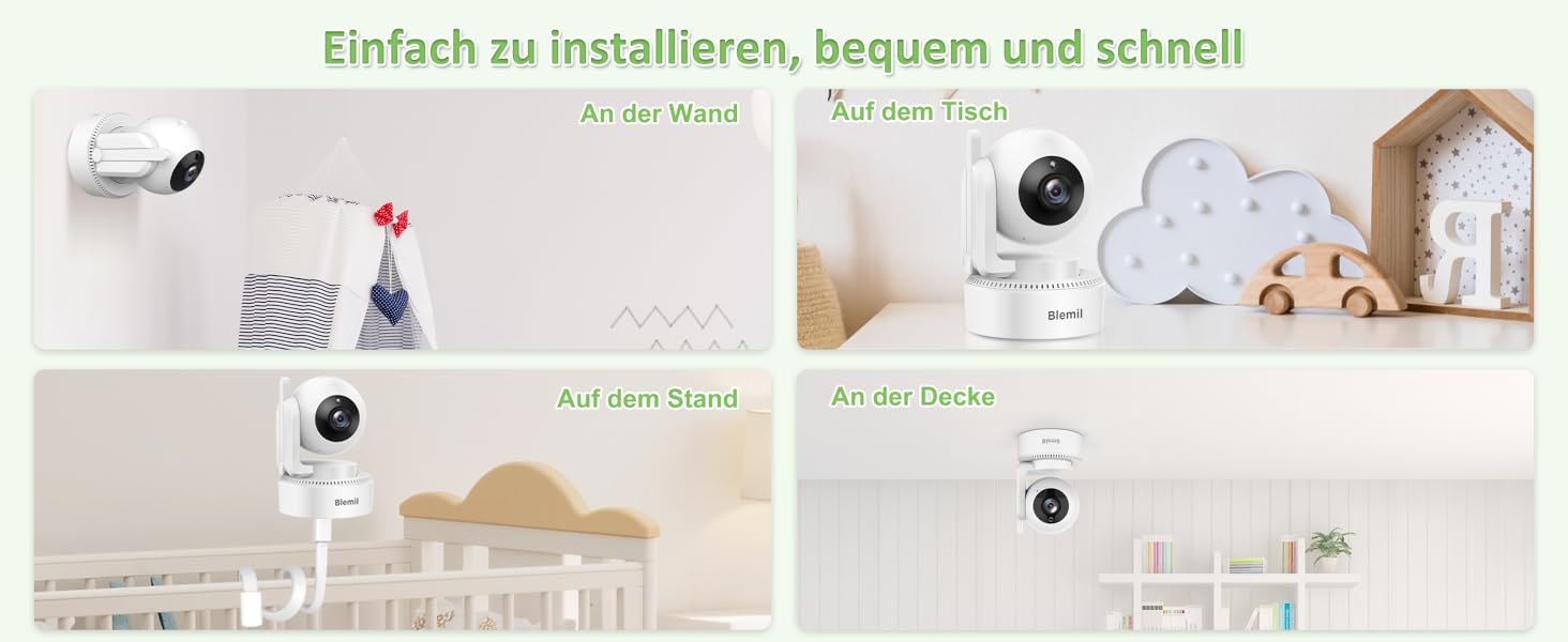 Відеоняня Blemil з 2 камерами, 6